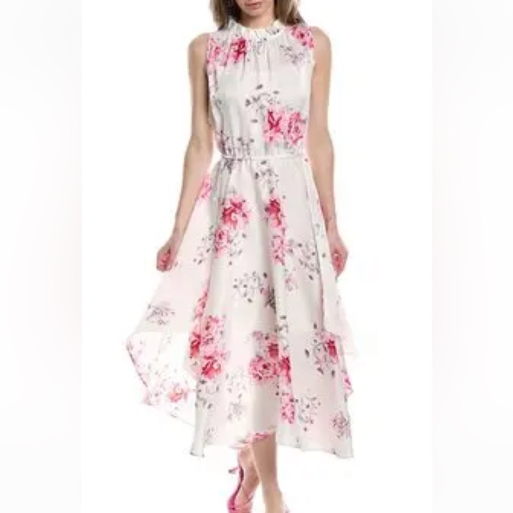Eva Franco Pink Floral Shentel Dress Size 12